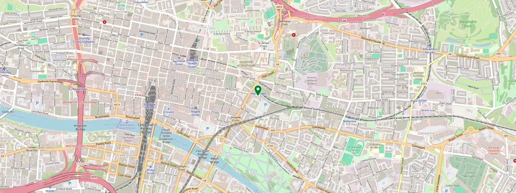 Map showing the location of High Street