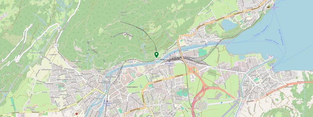 Carte montrant l’emplacement de Interlaken Harderbahn