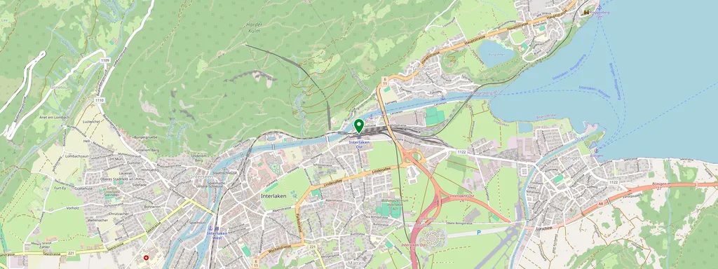 Carte montrant l’emplacement de Interlaken Ost