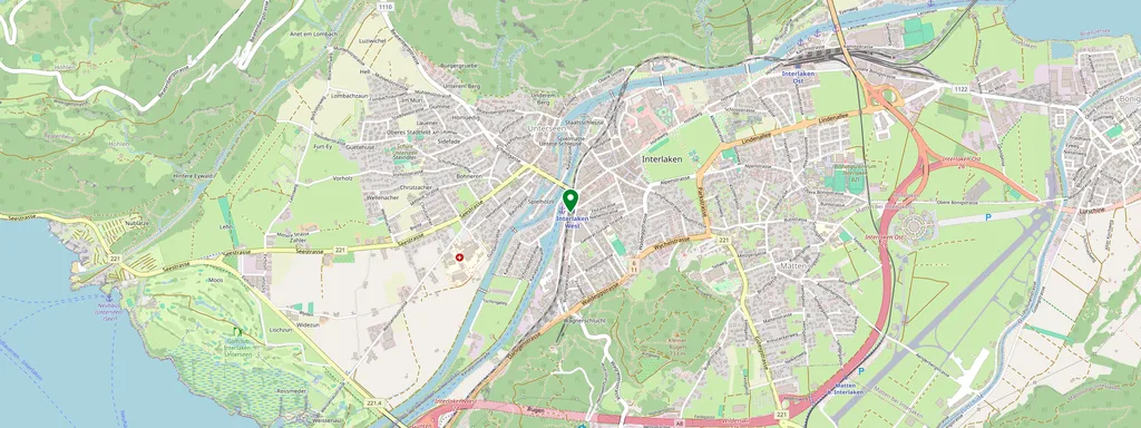 Carte montrant l’emplacement de Interlaken West