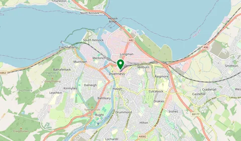 Map showing the location of Inverness
