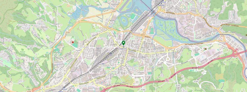 Mappa che mostra la posizione di Irun