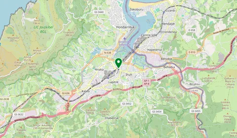Map showing the location of Irun