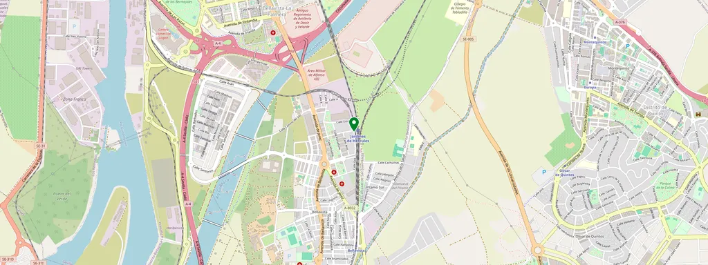 Carte montrant l’emplacement de Jardines de Hércules