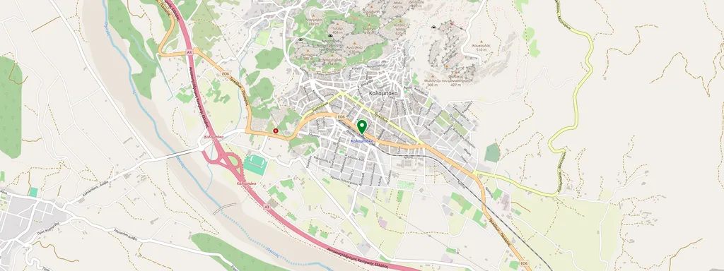 Carte montrant l’emplacement de Kalambaka