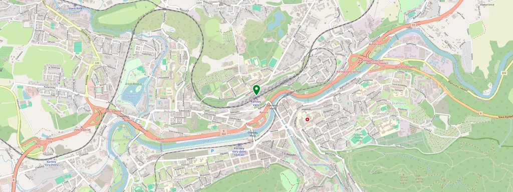 Karta som visar var Karlovy Vary ligger