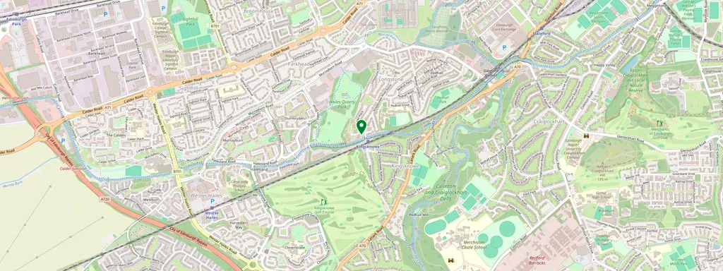 Map showing the location of Kingsknowe
