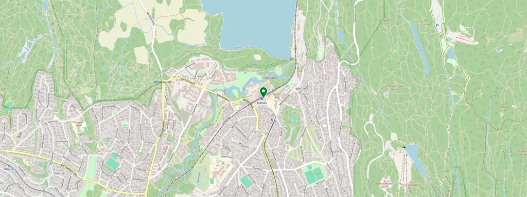 Carte montrant l’emplacement de Kjelsås stasjon