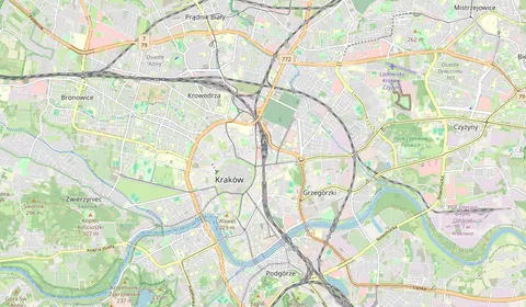 Karte mit der Lage von Kraków Główny