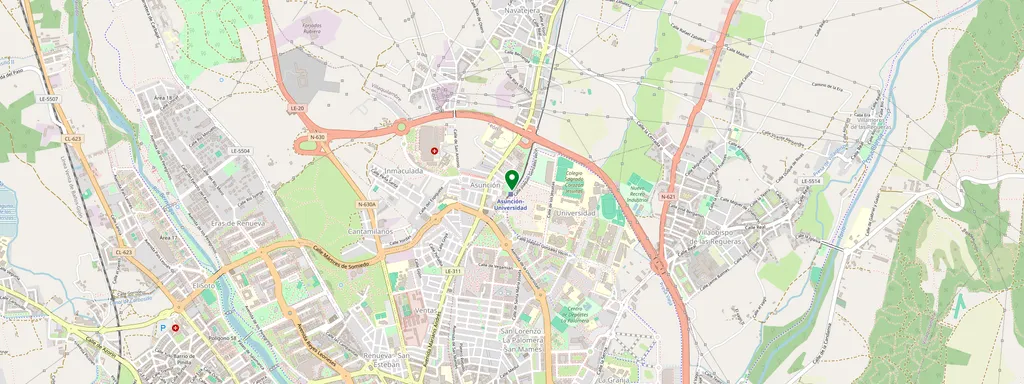 Mappa che mostra la posizione di La Asunción/Universidad