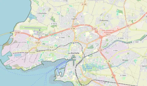 Kaart met de locatie van La Rochelle Porte Dauphine