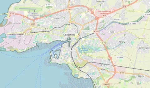 Map showing the location of La Rochelle Ville