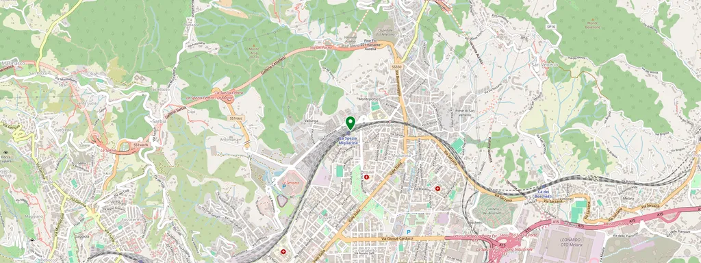 Kaart met de locatie van La Spezia Migliarina