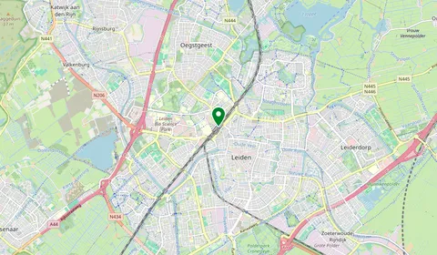 Map showing the location of Leiden Centraal