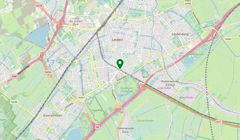 Map showing the location of Leiden Lammenschans