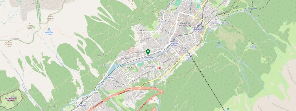 Map showing the location of Les Moussoux