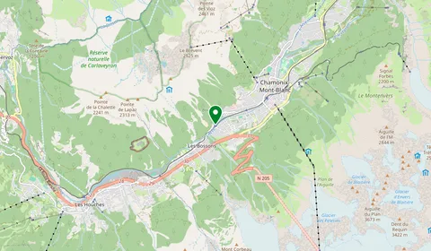 Map showing the location of Les Pélerins