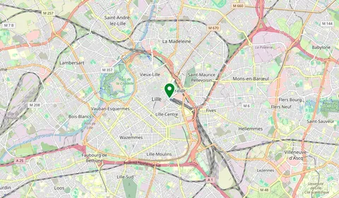 Map showing the location of Lille-Flandres