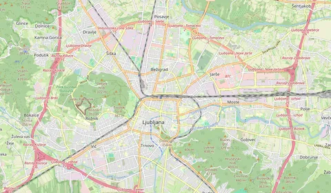 Kaart met de locatie van Ljubljana