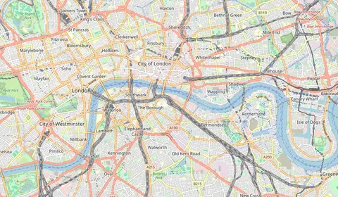 Mapa que muestra la ubicación de London Bridge