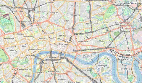 Mapa que muestra la ubicación de London Liverpool Street