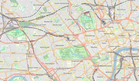 Mapa que muestra la ubicación de London Paddington