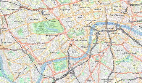 Mapa que muestra la ubicación de London Victoria
