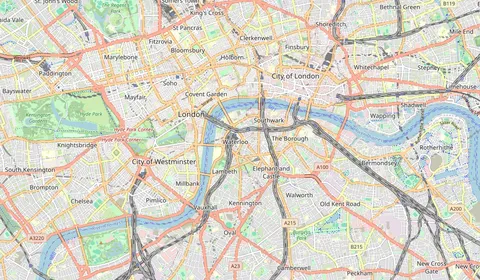 Mapa que muestra la ubicación de London Waterloo