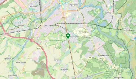 Mappa che mostra la posizione di Lübeck Hochschulstadtteil