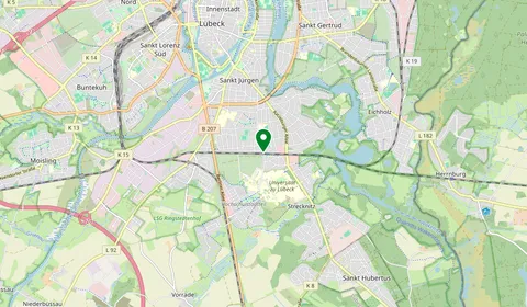 Mappa che mostra la posizione di Lübeck St. Jürgen