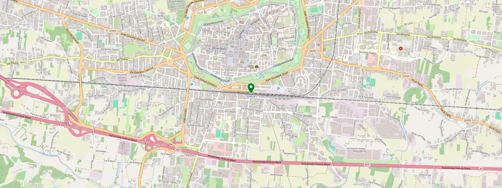 Carte montrant l’emplacement de Lucca