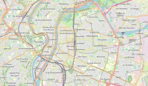 Map showing the location of Lyon Part-Dieu