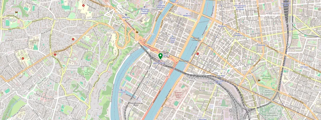 Carte montrant l’emplacement de Lyon Perrache