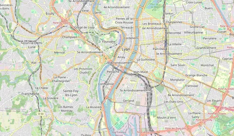 Map showing the location of Lyon Perrache