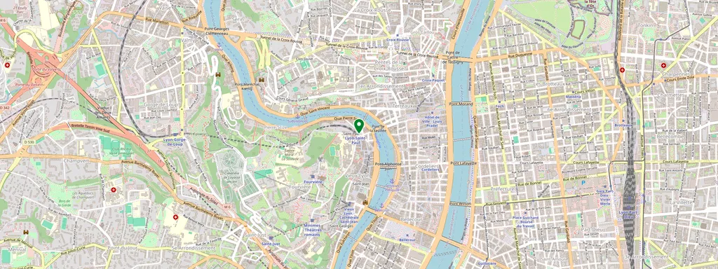 Carte montrant l’emplacement de Lyon St-Paul