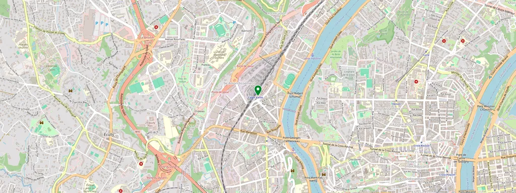 Carte montrant l’emplacement de Lyon Vaise