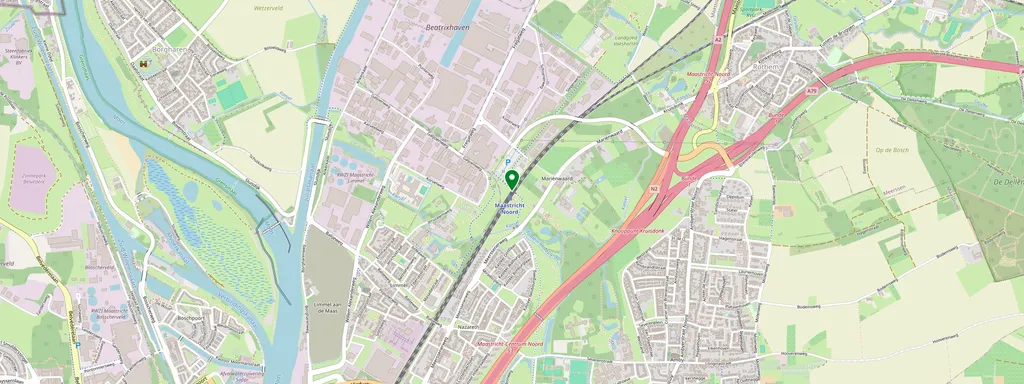 Mapa que muestra la ubicación de Maastricht Noord