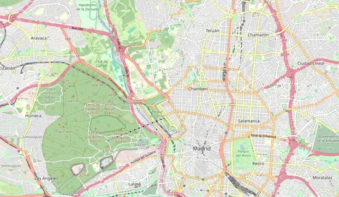 Karte mit der Lage von Madrid Moncloa