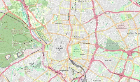 Karte mit der Lage von Madrid-Recoletos