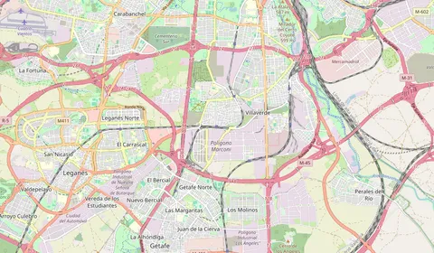 Karte mit der Lage von Madrid Villaverde Alto