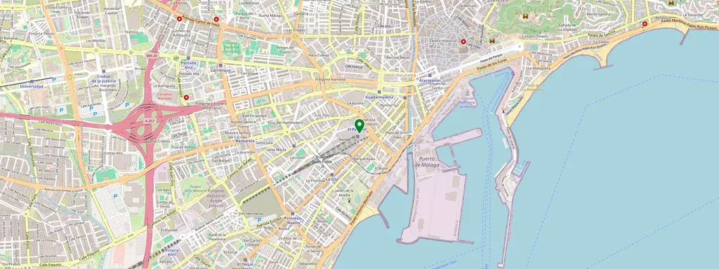 Kaart met de locatie van Málaga-María Zambrano