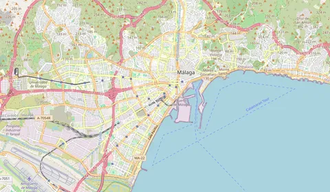 Mappa che mostra la posizione di Málaga-María Zambrano
