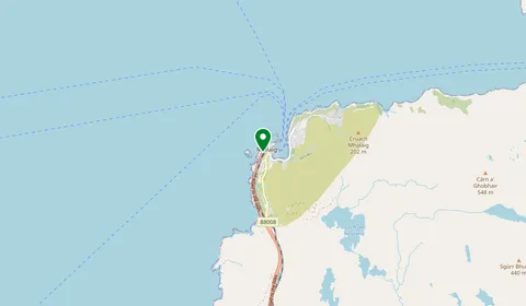 Map showing the location of Mallaig