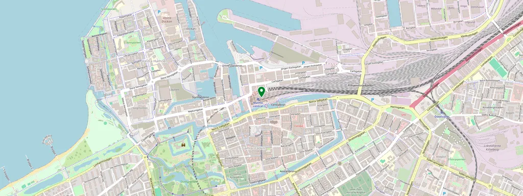 Carte montrant l’emplacement de Malmö Central