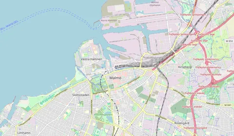 Carte montrant l’emplacement de Malmö Central