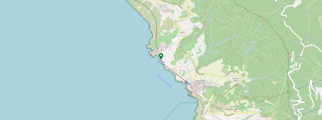 Mapa que muestra la ubicación de Manarola