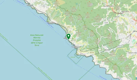 Kaart met de locatie van Manarola