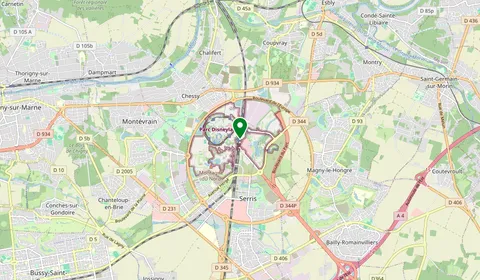 Map showing the location of Marne-la-Vallée-Chessy