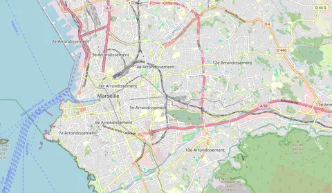 Carte montrant l’emplacement de Marseille Blancarde