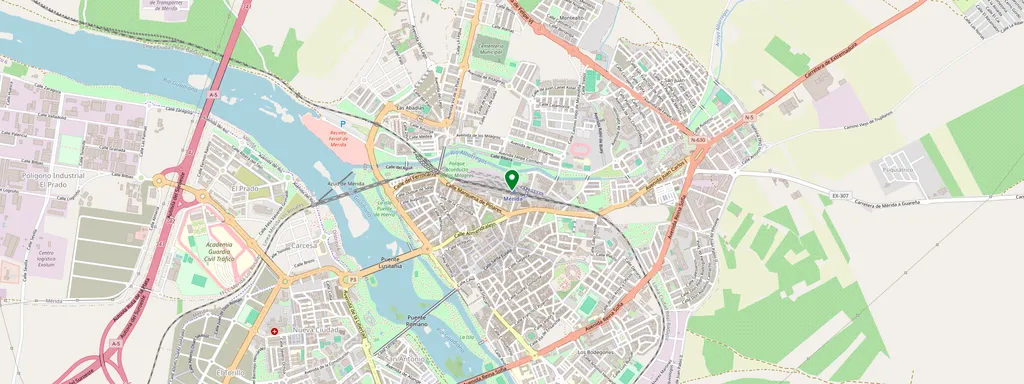 Mappa che mostra la posizione di Mérida